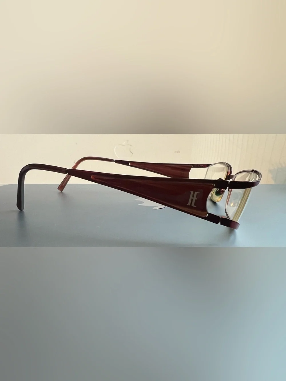Helium Paris France EyeglassesHE 3693F Dark Red Frames/Existing prescription.